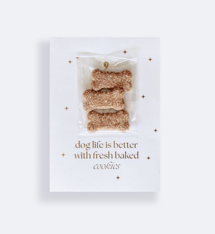 Postkarte mit Leckerlis - Dog Cookies
